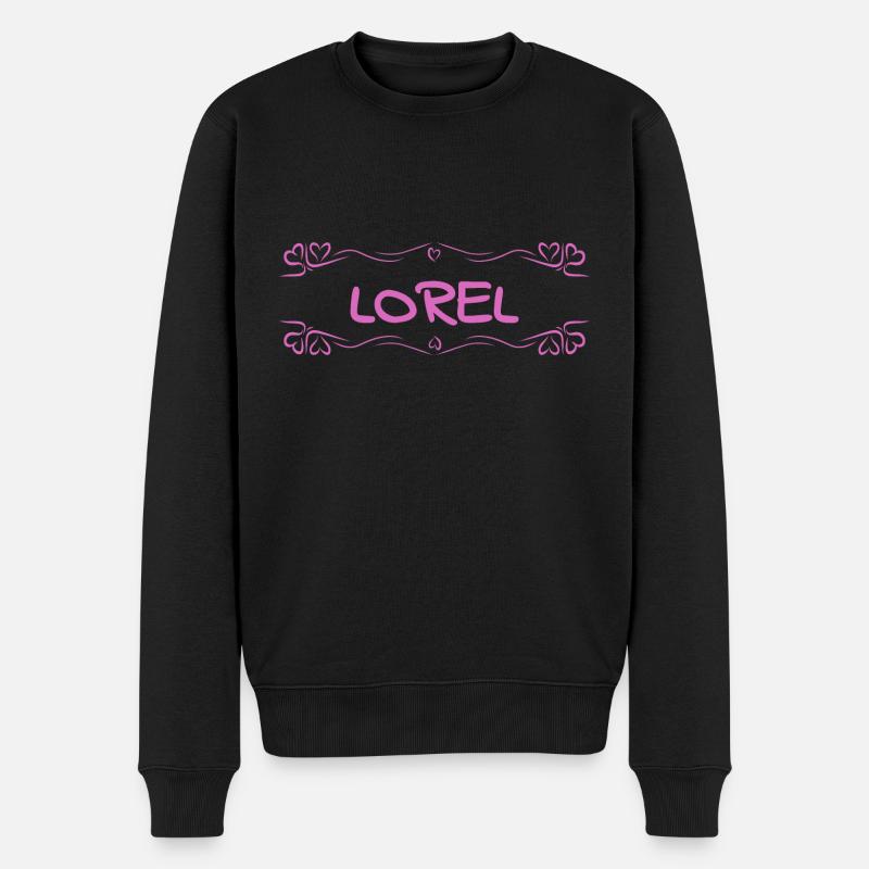 Name Lorel - Männer Premium Bio Pullover - Schwarz
