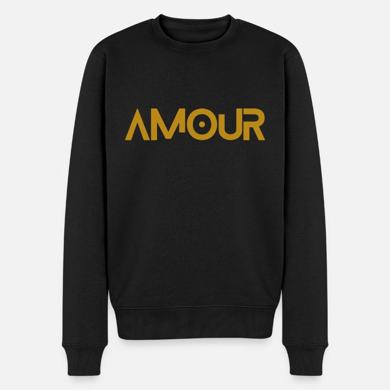 Amour - Pull Premium bio Homme - noir