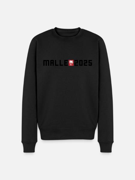 Malle 2025 Urlaub Palme - Männer Premium Bio Pullover - Schwarz
