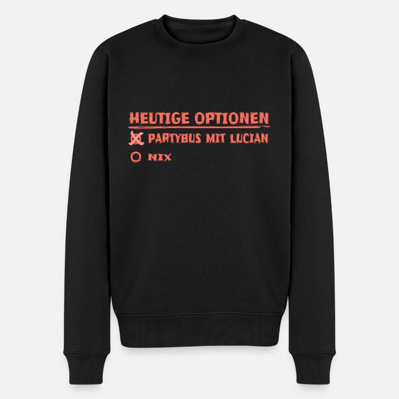 lucian - Männer Premium Bio Pullover - Schwarz