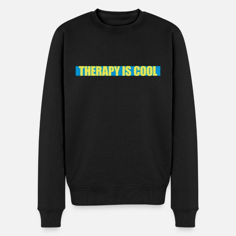 la thérapie est cool Citation - Pull Premium bio Homme - noir