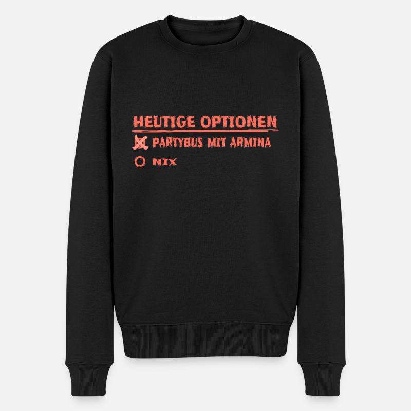 Party armina - Männer Premium Bio Pullover - Schwarz