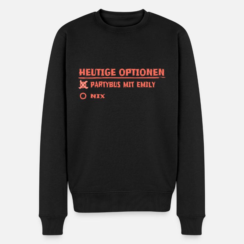 Emily Emily - Männer Premium Bio Pullover - Schwarz