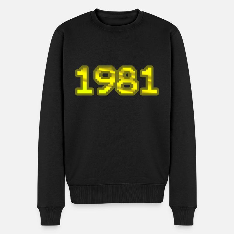 Nerd 1981 - Männer Premium Bio Pullover - Schwarz