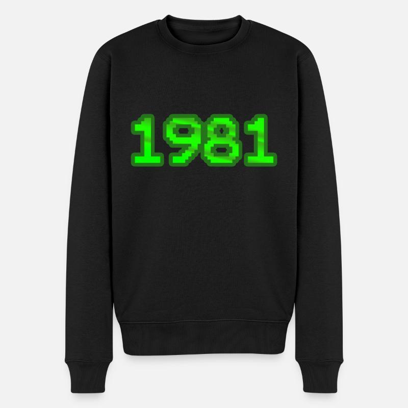 1981 - Männer Premium Bio Pullover - Schwarz