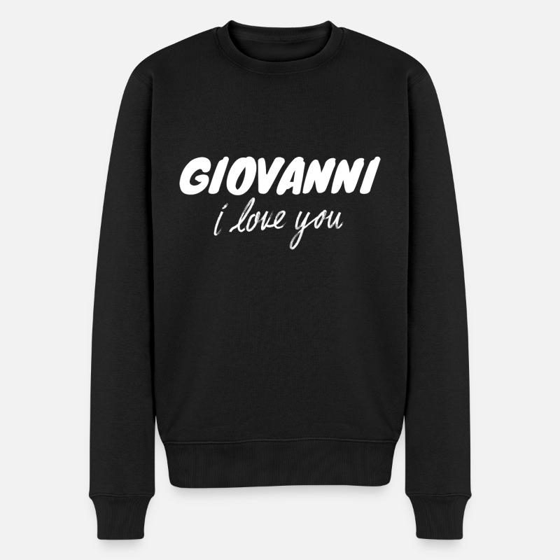 Giovanni je t’aime - Pull Premium bio Homme - noir