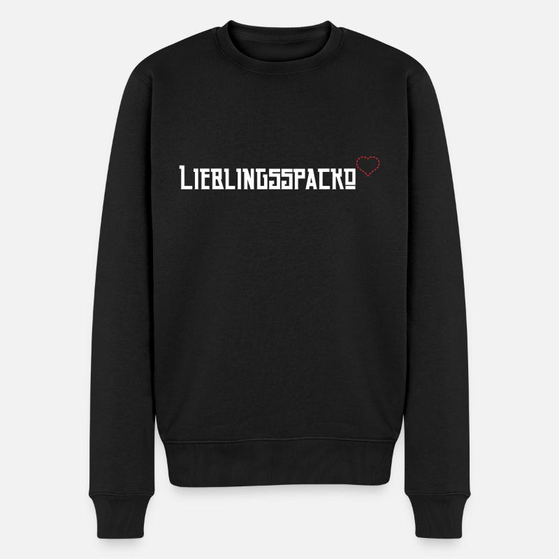 Spacko - Männer Premium Bio Pullover - Schwarz