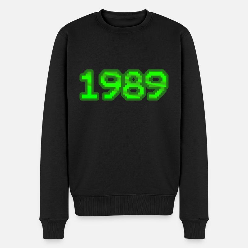 1989 - Männer Premium Bio Pullover - Schwarz