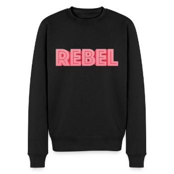 Rebelle - Pull Premium bio Homme - noir - Devant - Nico (187cm)
