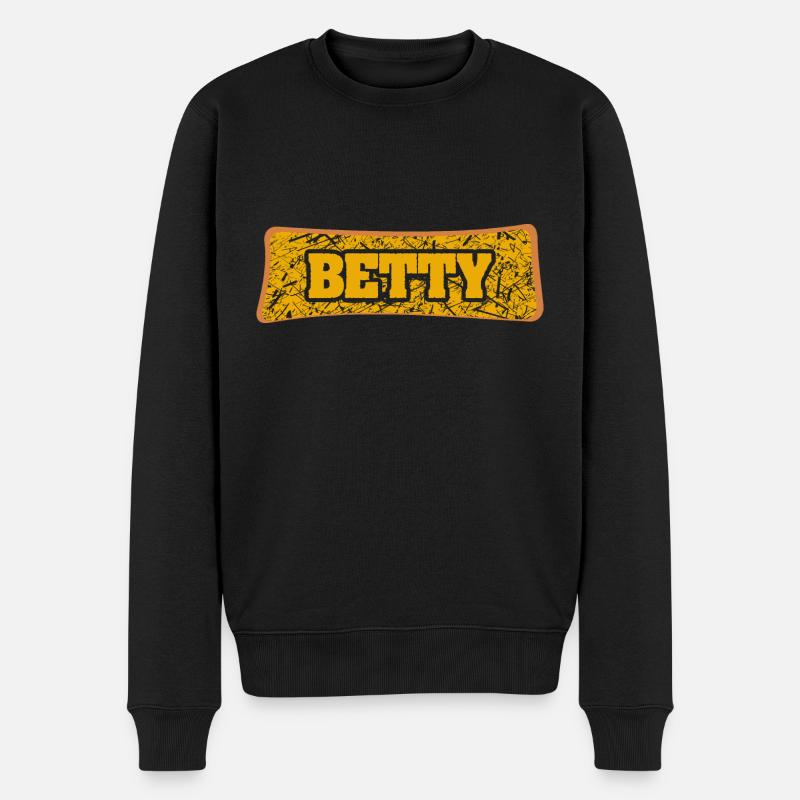 Heirat Betty - Männer Premium Bio Pullover - Schwarz