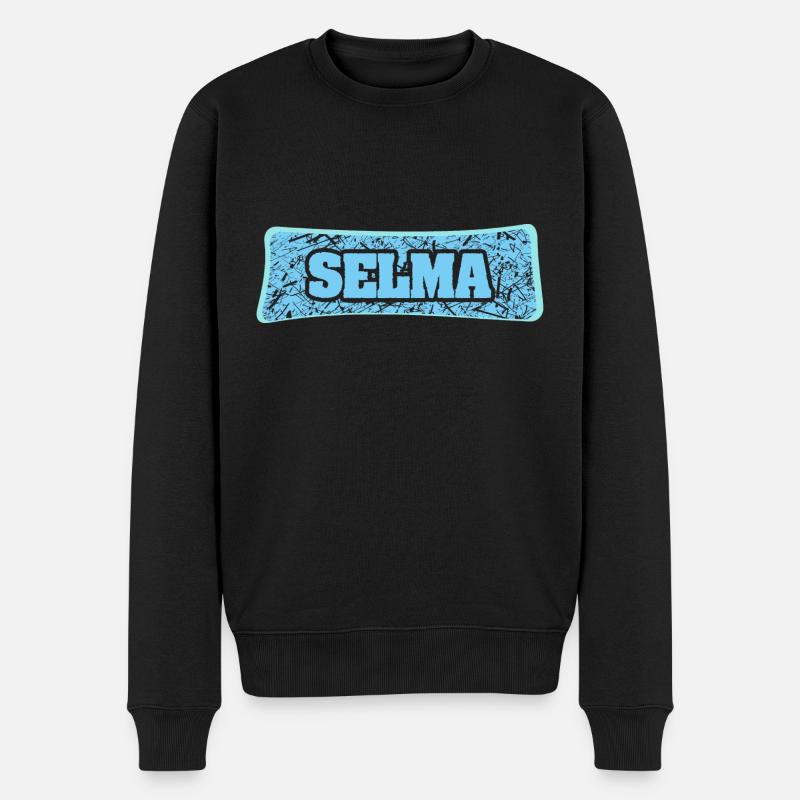 Selma als Name - Männer Premium Bio Pullover - Schwarz