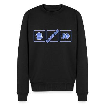 Naissance de Caspar - Pull Premium bio Homme - noir - Devant - Nico (187cm)