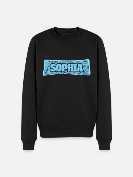 Name Sophia - Men's Premium Organic Jumper - black