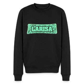 Geburtsname Larisa - Männer Premium Bio Pullover - Schwarz - Vorne - Nico (187cm)