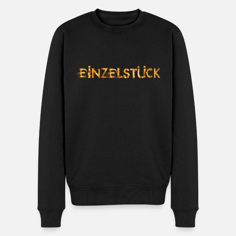 Einzelstück orange - Männer Premium Bio Pullover - Schwarz