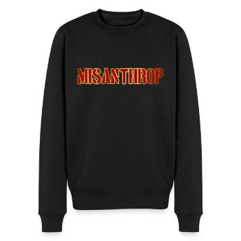 misanthrop - Männer Premium Bio Pullover - Schwarz - Vorne - Nico (187cm)