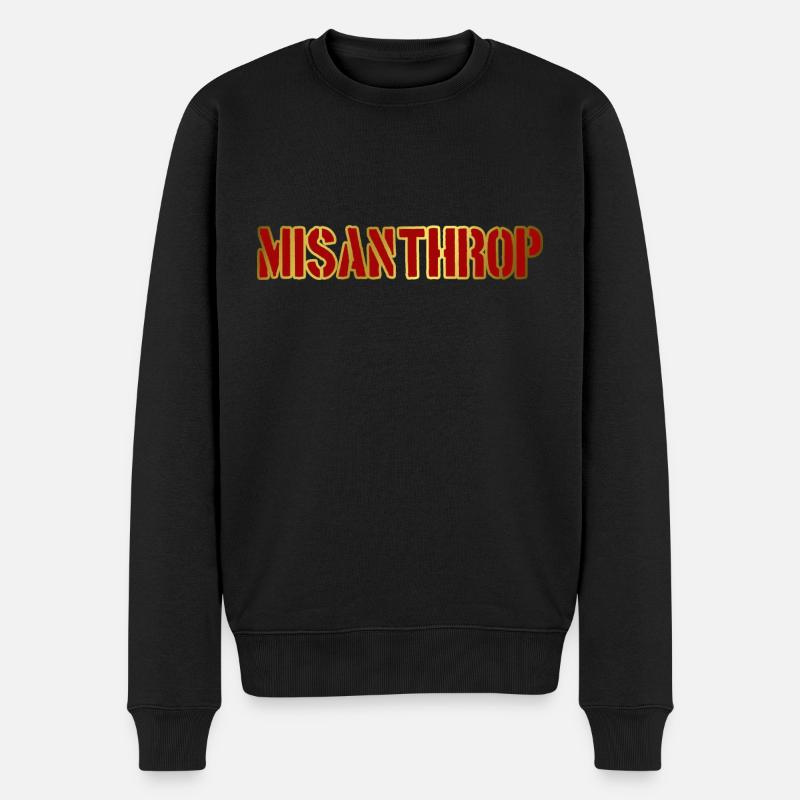 misanthrop - Männer Premium Bio Pullover - Schwarz