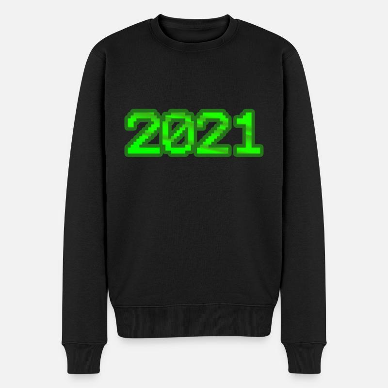 Nerd 2021 - Männer Premium Bio Pullover - Schwarz
