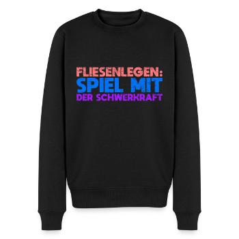Fliesenlegen: Spiel Mit Der Schwerkraft - Männer Premium Bio Pullover - Schwarz - Vorne - Nico (187cm)