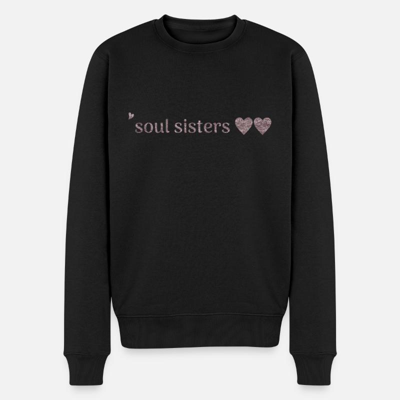 Freunde - Männer Premium Bio Pullover - Schwarz