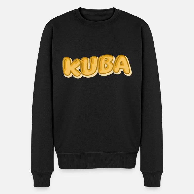 Kuba - Männer Premium Bio Pullover - Schwarz