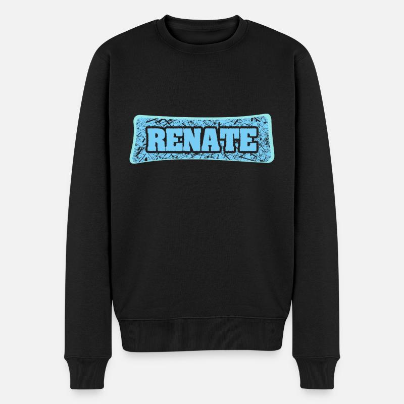 Name Renate - Männer Premium Bio Pullover - Schwarz