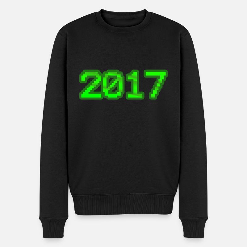 Jahr 2017 - Männer Premium Bio Pullover - Schwarz
