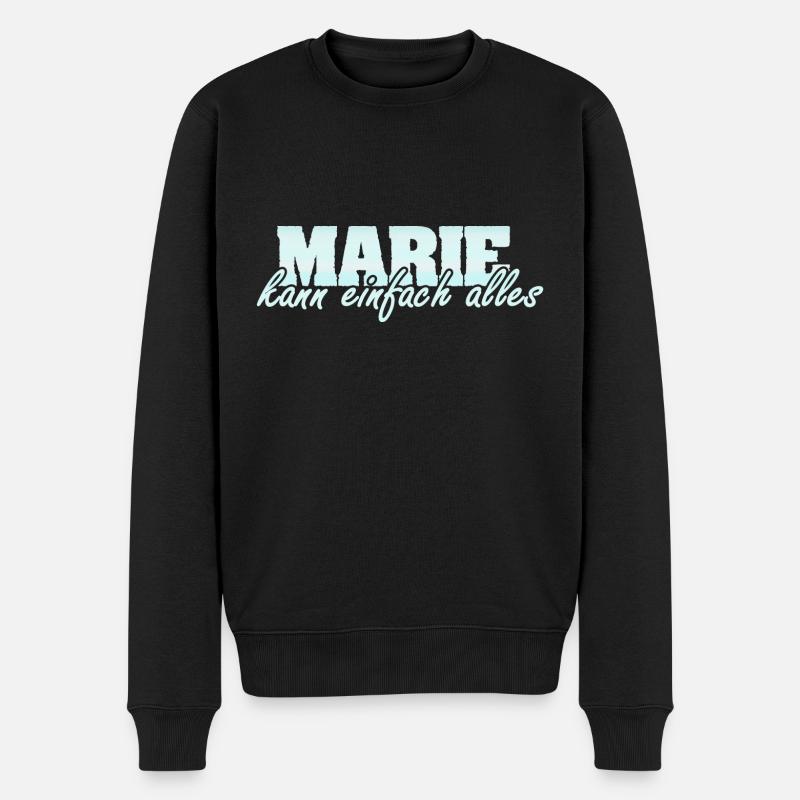 Marie - Männer Premium Bio Pullover - Schwarz