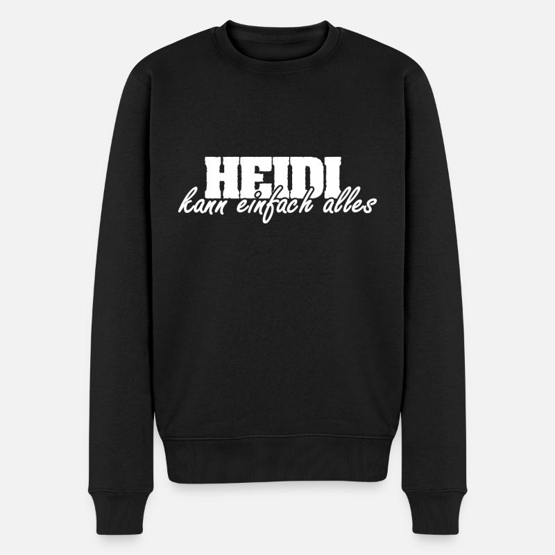 Geschenk für Heidi - Männer Premium Bio Pullover - Schwarz