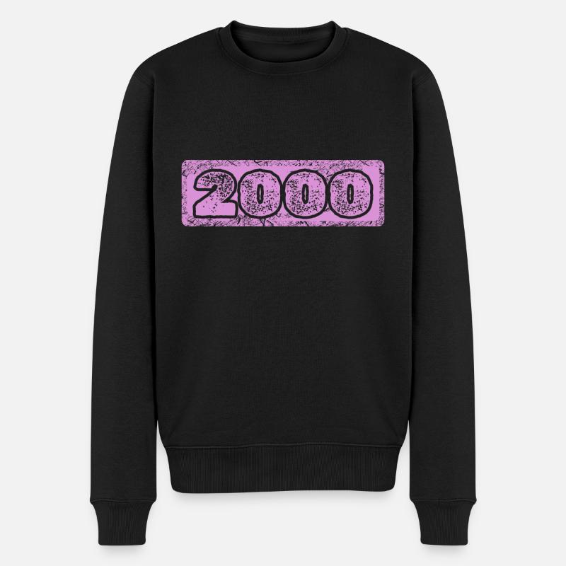 2000 - Männer Premium Bio Pullover - Schwarz