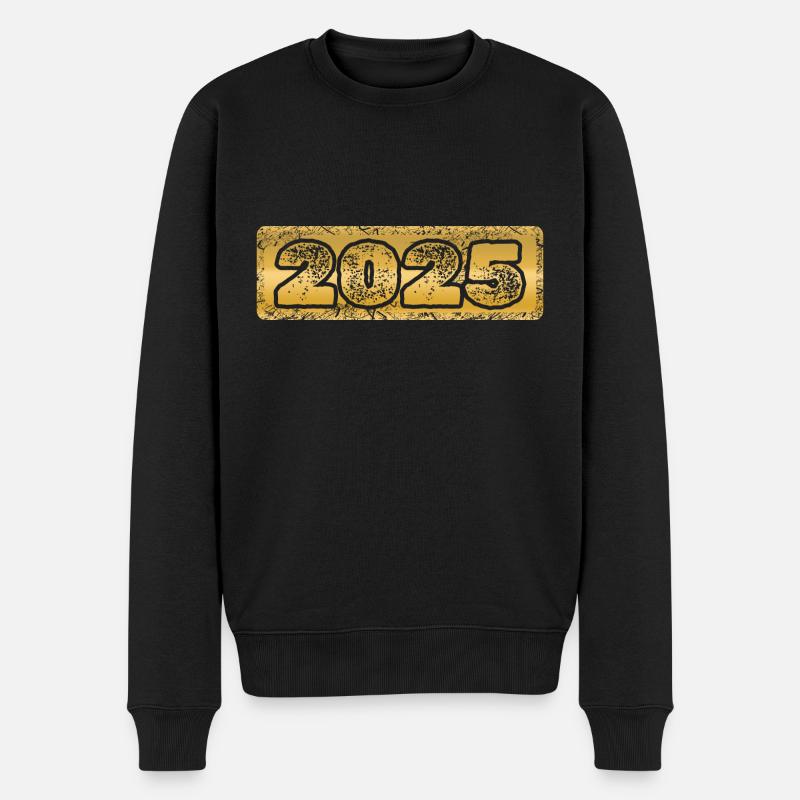 2025 - Männer Premium Bio Pullover - Schwarz