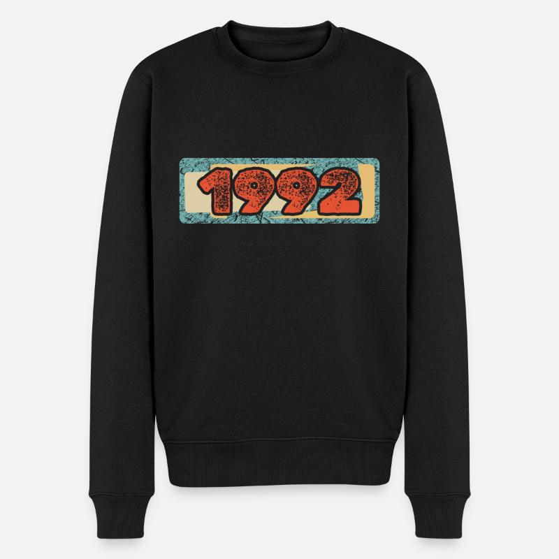 1992 - Männer Premium Bio Pullover - Schwarz