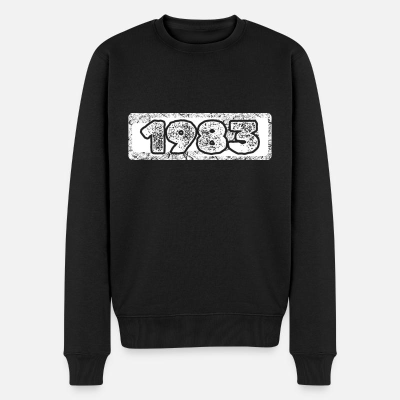 1983 - Männer Premium Bio Pullover - Schwarz