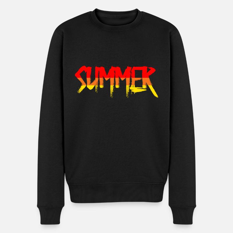 Summer Sommer - Männer Premium Bio Pullover - Schwarz