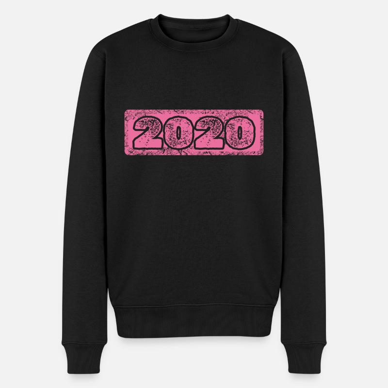 Jahr 2020 - Männer Premium Bio Pullover - Schwarz