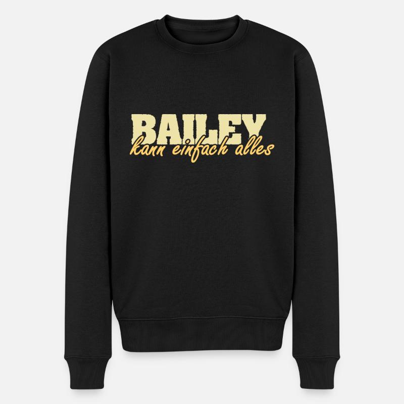 Bailey - Männer Premium Bio Pullover - Schwarz