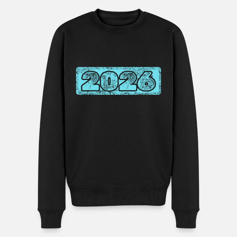 2026 - Männer Premium Bio Pullover - Schwarz