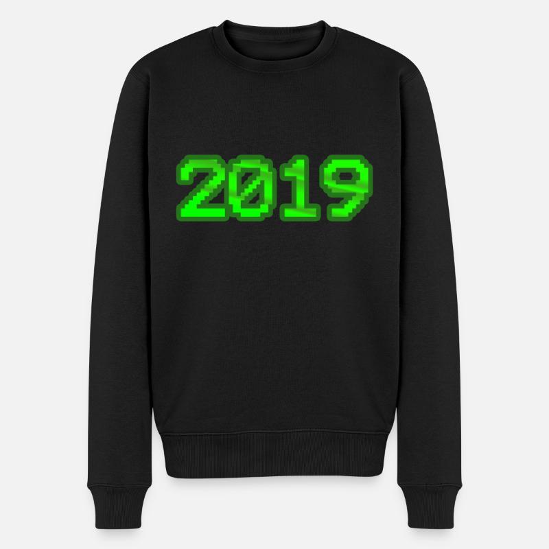2019 2019 - Männer Premium Bio Pullover - Schwarz