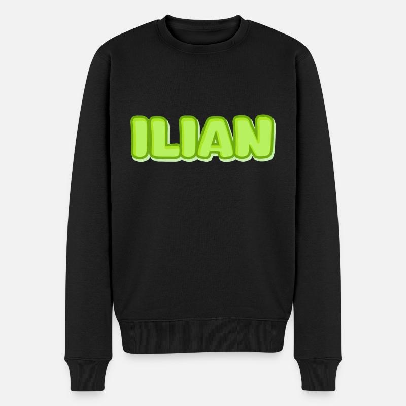 Ilian Ilian - Männer Premium Bio Pullover - Schwarz