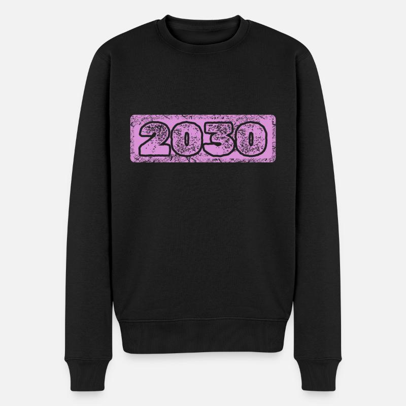 Jahrgang 2030 - Männer Premium Bio Pullover - Schwarz