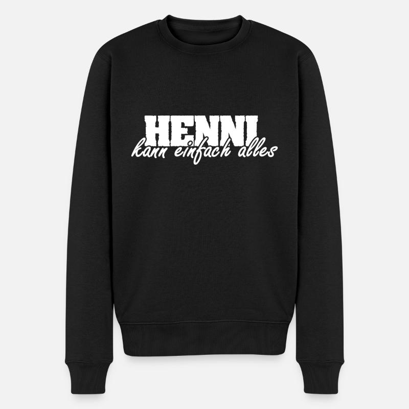 Mme Henni - Pull Premium bio Homme - noir