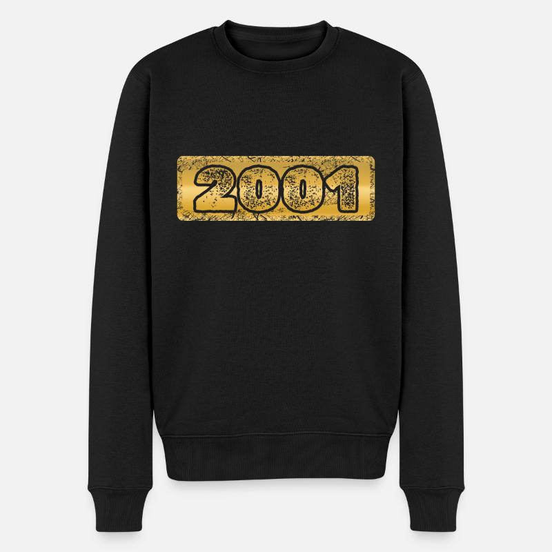 Jahrgang 2001 - Männer Premium Bio Pullover - Schwarz