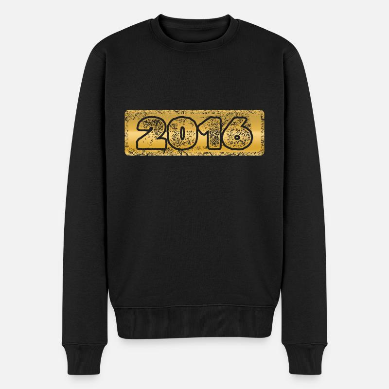 Jahrgang 2016 - Männer Premium Bio Pullover - Schwarz