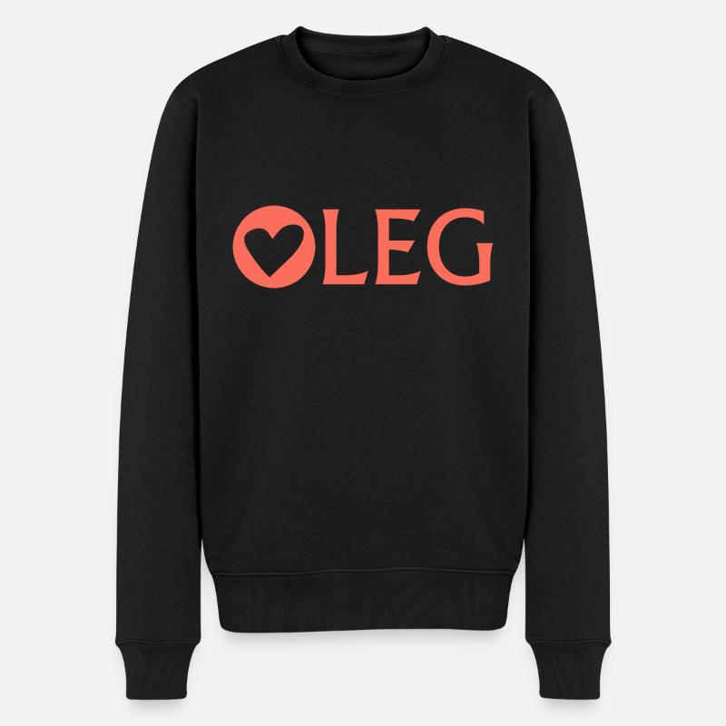Oleg - Männer Premium Bio Pullover - Schwarz