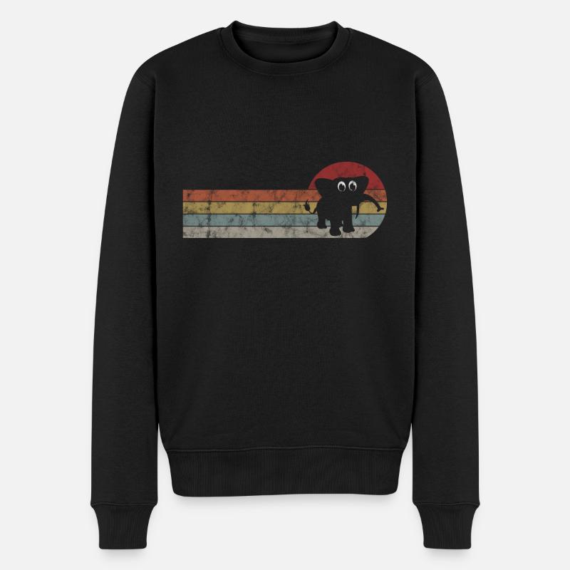 Eléphant éléphant pour enfants - Pull Premium bio Homme - noir
