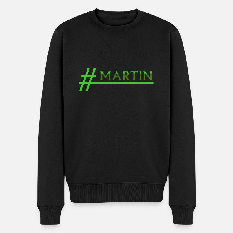 Martin - Männer Premium Bio Pullover - Schwarz