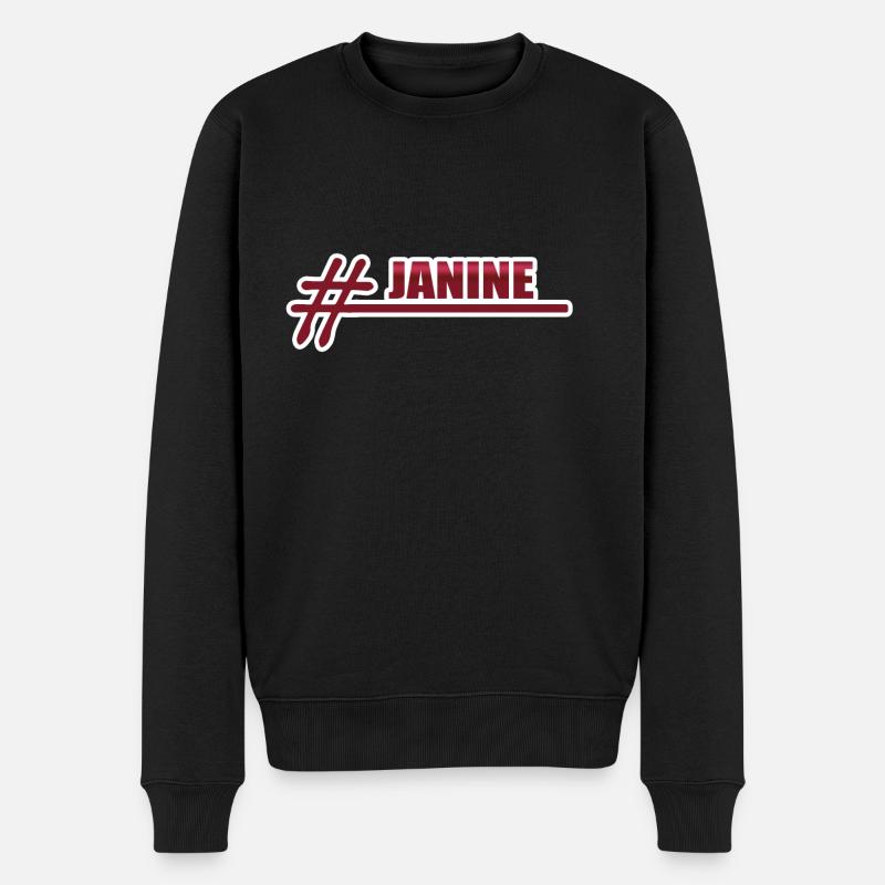 JANINE Janine - Männer Premium Bio Pullover - Schwarz