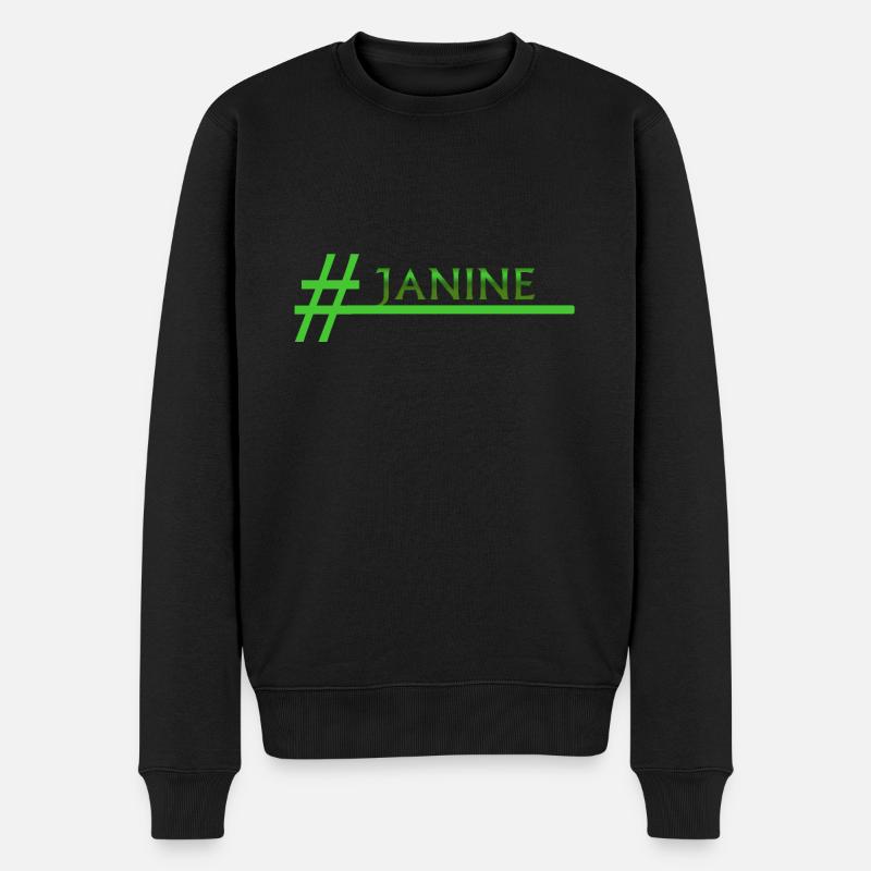 Élégante Janine - Pull Premium bio Homme - noir