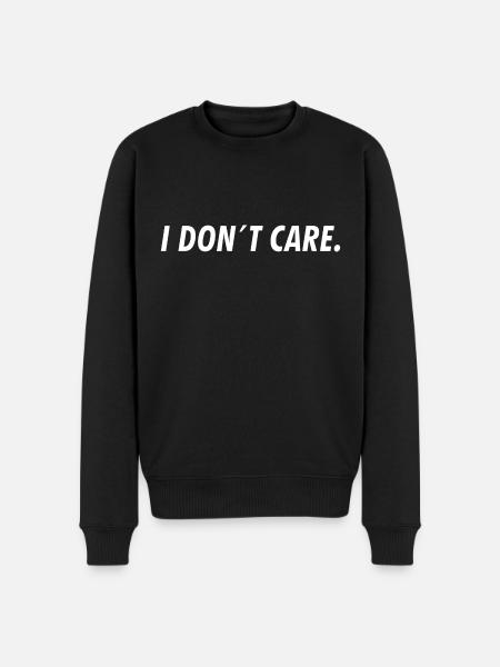 I don´t care. - Männer Premium Bio Pullover - Schwarz