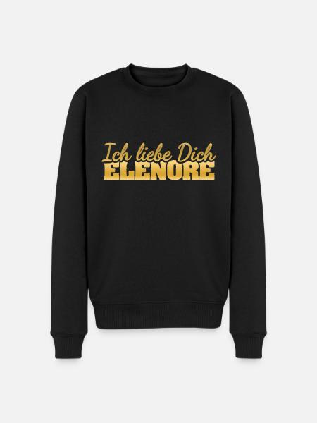 Liebesspruch Elenore - Männer Premium Bio Pullover - Schwarz
